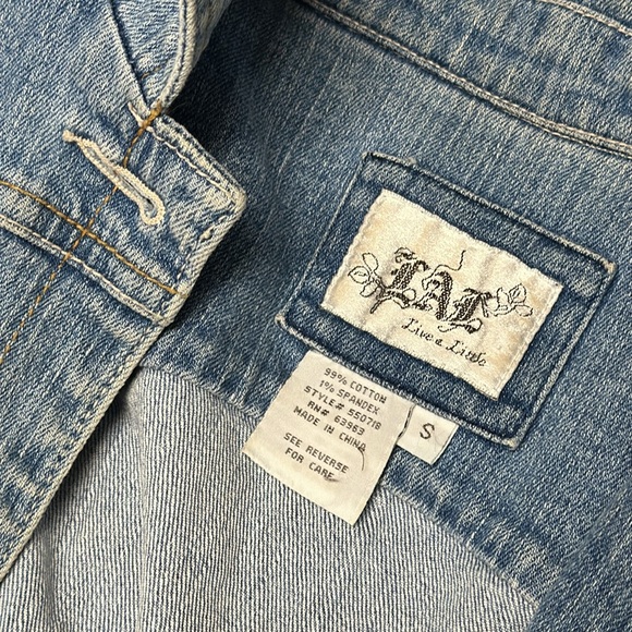 Denim Jacket Mid Cropped Waist Length - Picture 4 of 4